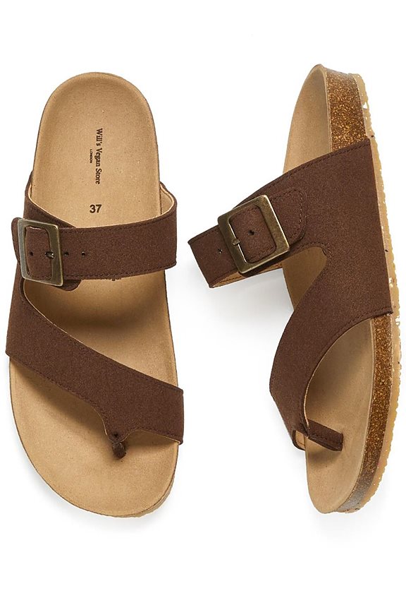 Slides Toe Brown