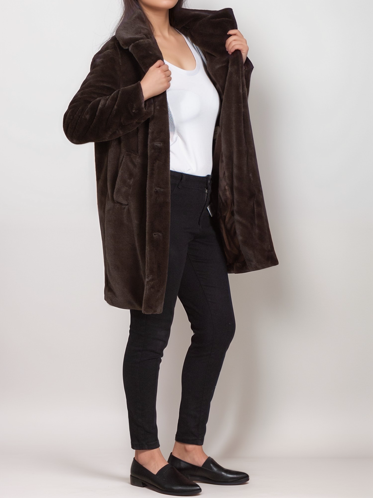  Recycled Vegan Fur Coat