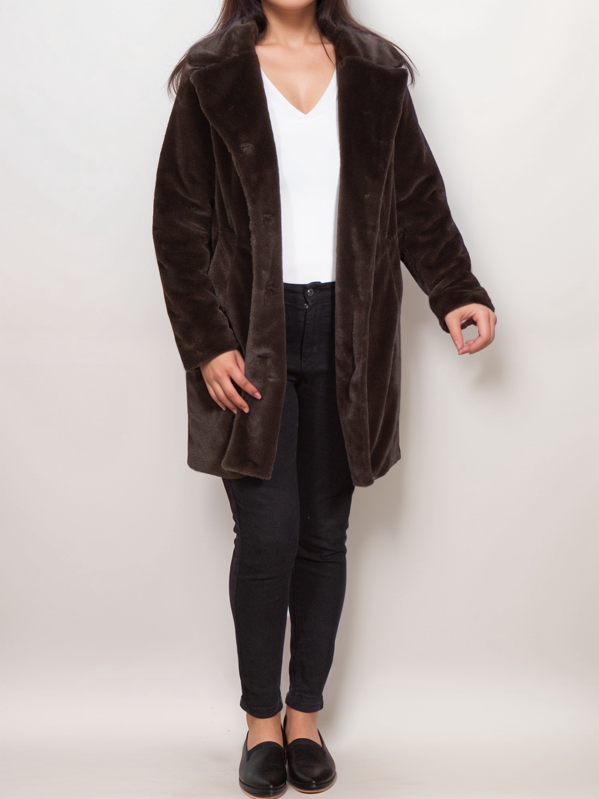  Recycled Vegan Fur Coat