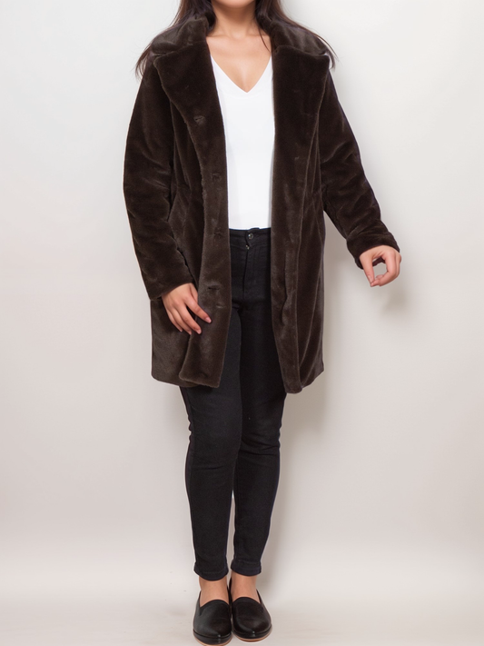  Recycled Vegan Fur Coat
