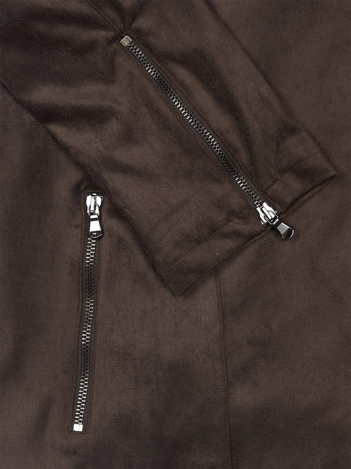  Vegan Suede Biker Jacket
