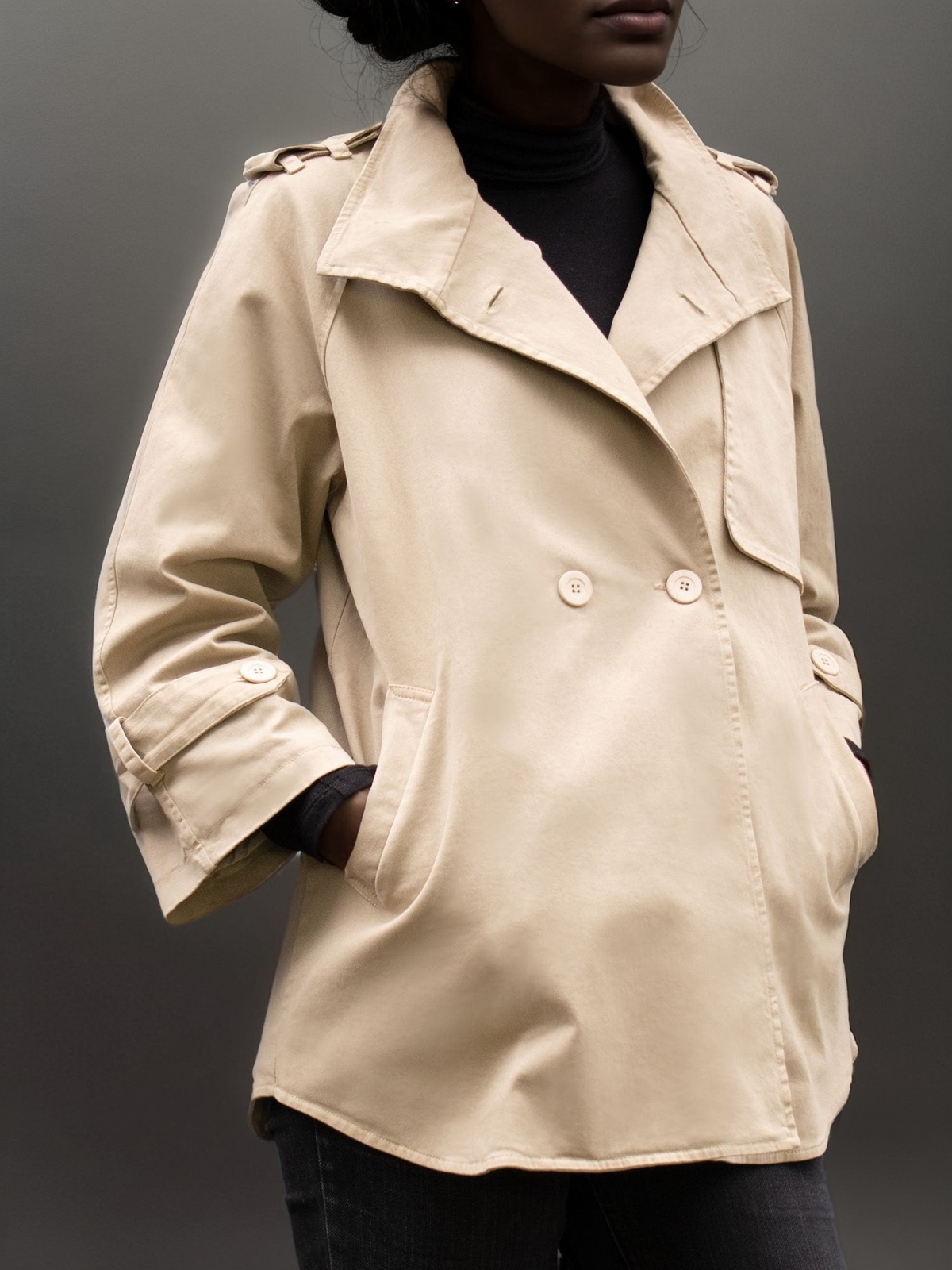  Cotton-Gaberdine Trench Coat