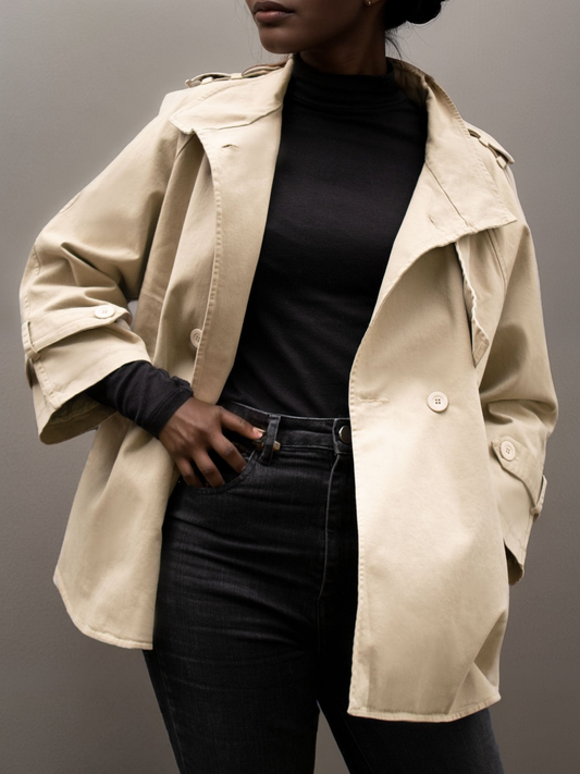  Cotton-Gaberdine Trench Coat