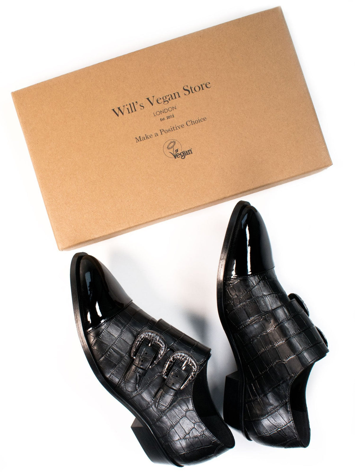  Mock Croc Monk Straps