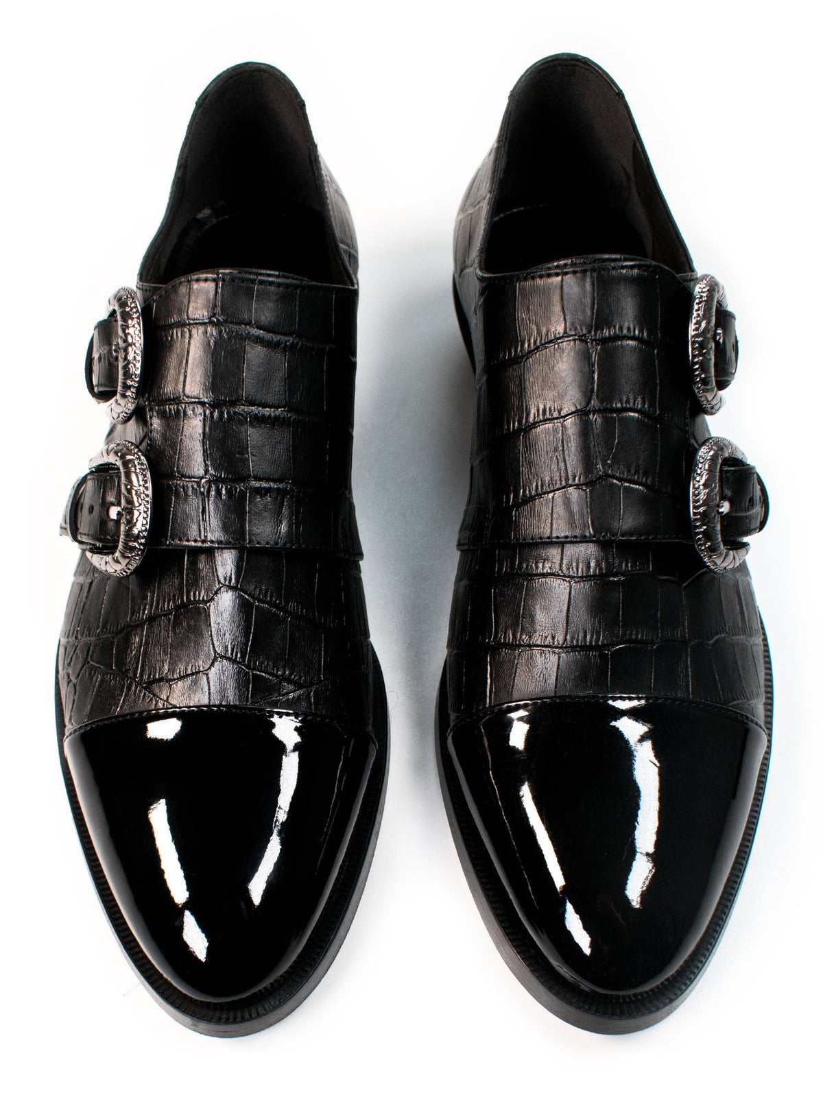  Mock Croc Monk Straps