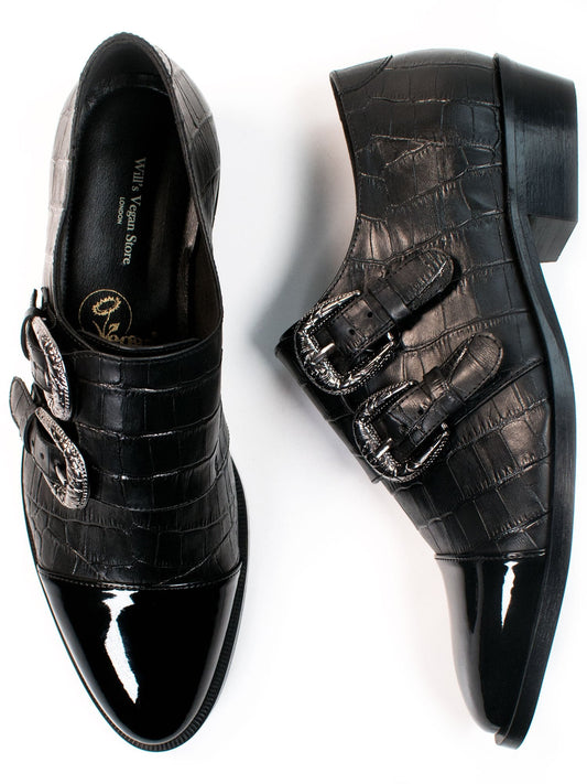  Mock Croc Monk Straps