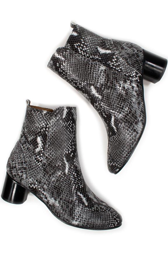  Ankle Boots Snake Black