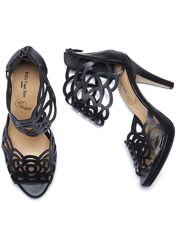  Heels Cut Outs Black