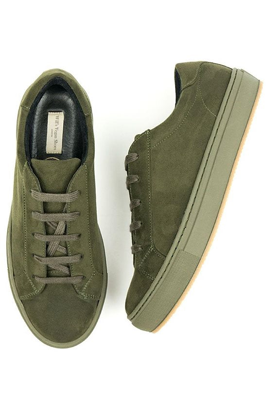 Sneakers Vegan Suede Dark Green
