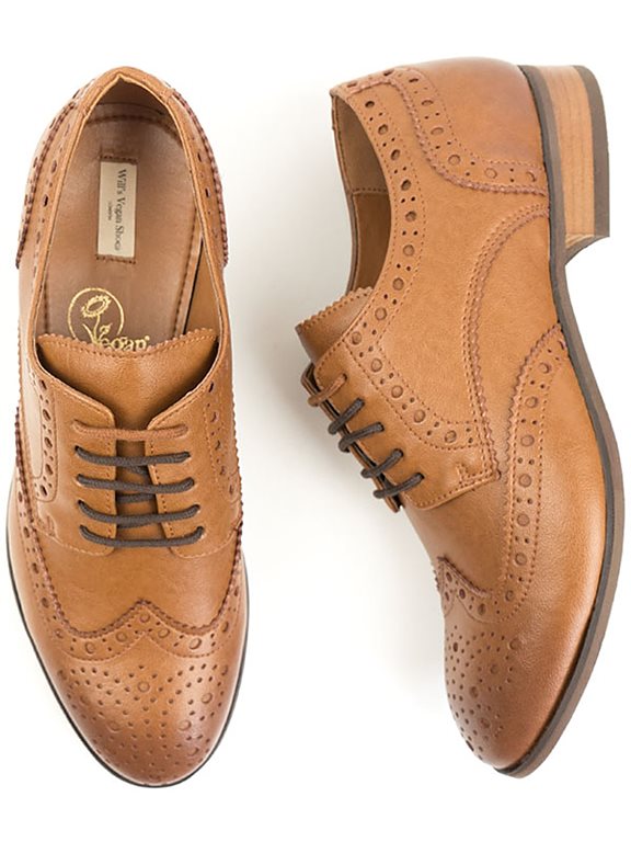  Brogue Oxfords City Wingtip Light Brown
