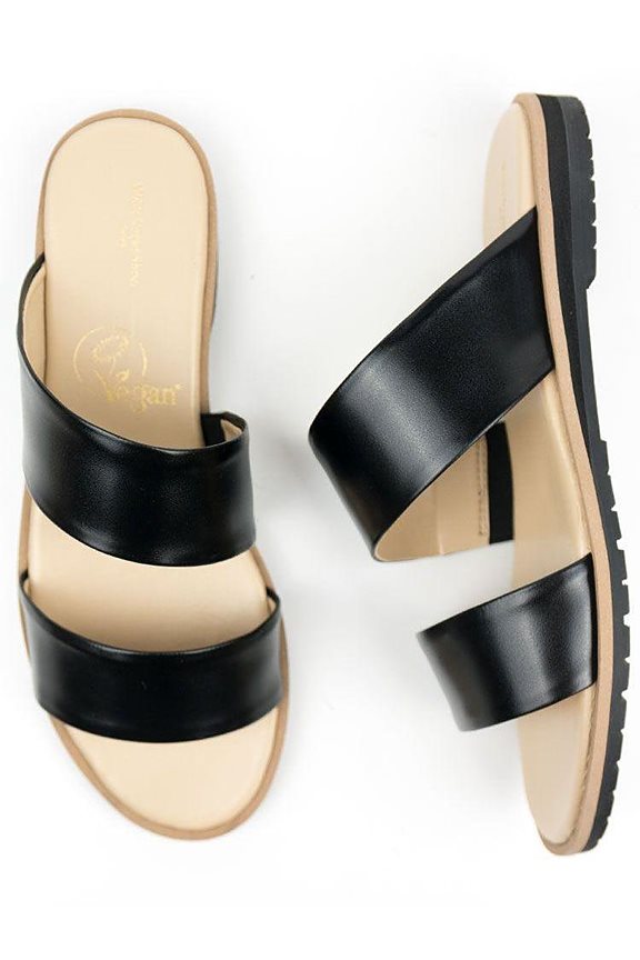  Sandals Two Straps Black