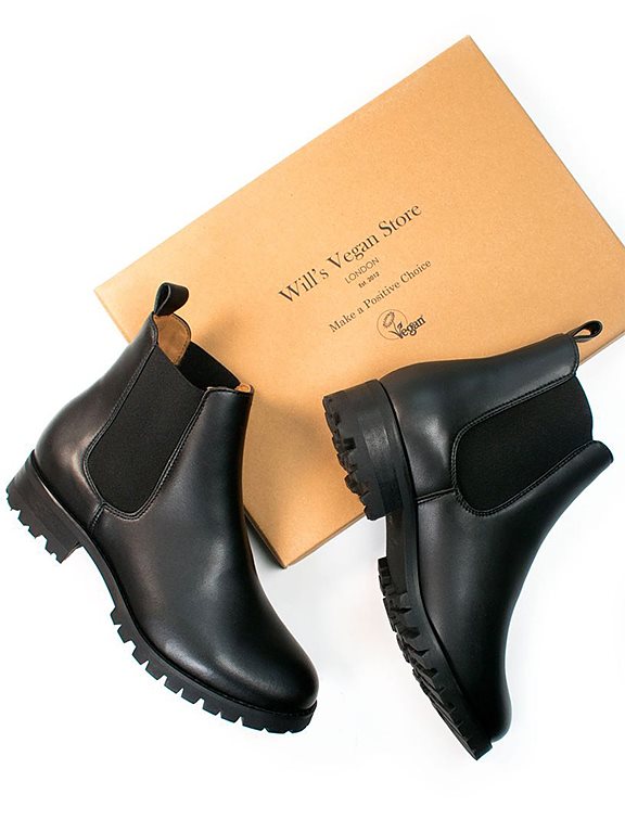  Luxe Deep Tread Chelsea Boots Black