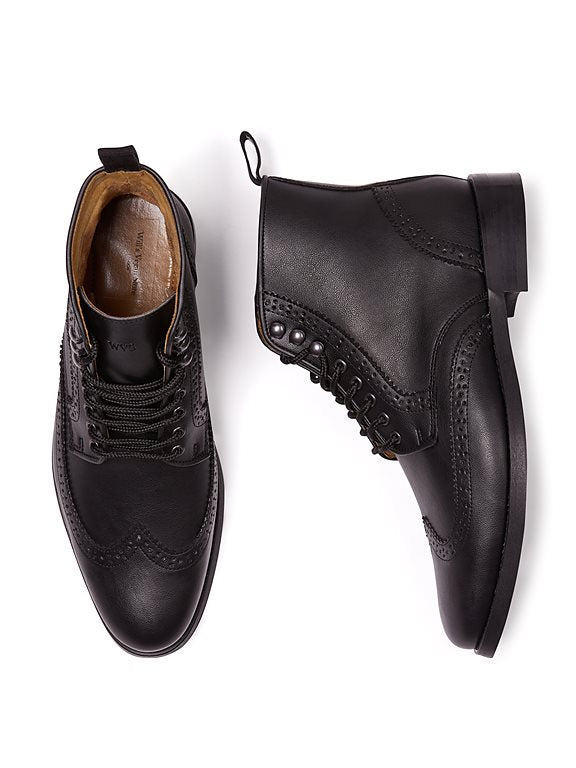  Men's Brogue Boots Black