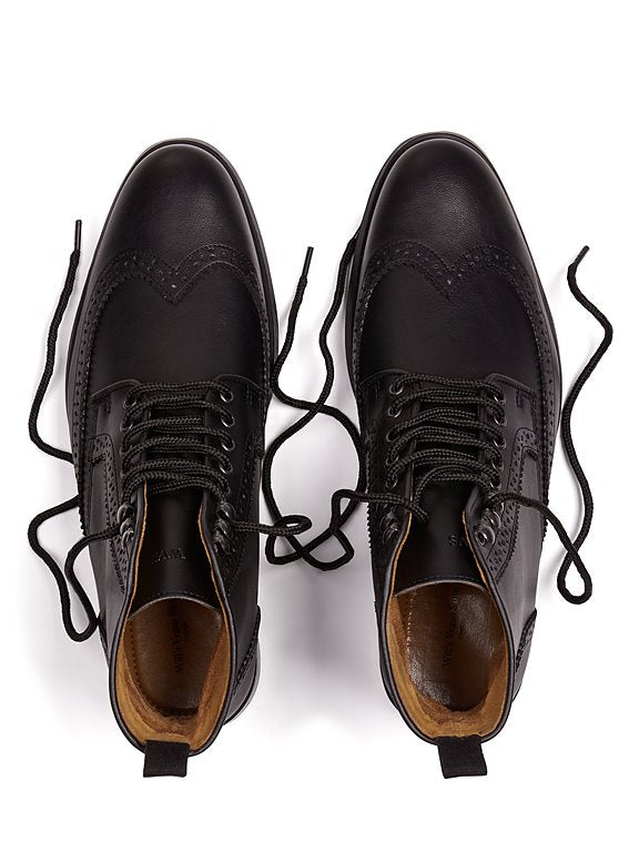  Men's Brogue Boots Black