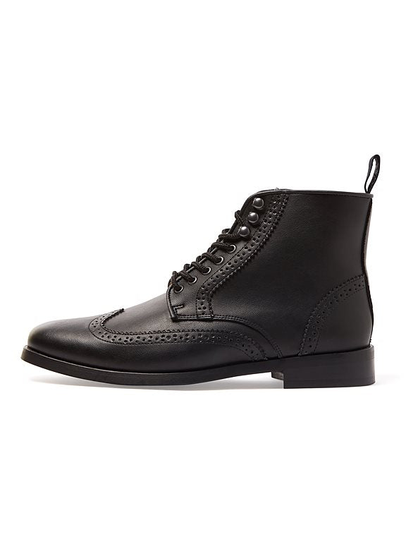  Men's Brogue Boots Black