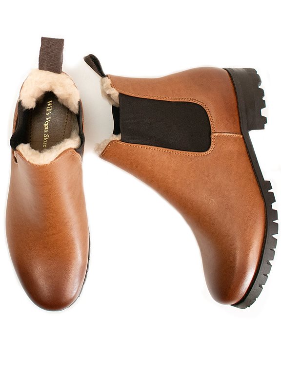  Chelsea Boots Women Luxe Insulated Deep Tread Tan Brown
