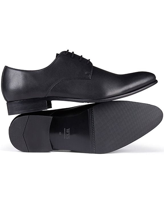  Lace-Up Smart Shoes Slim Soles Black