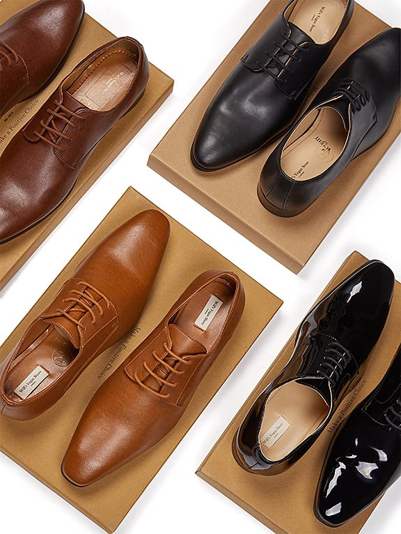  Lace-Up Smart Shoes Slim Soles Black