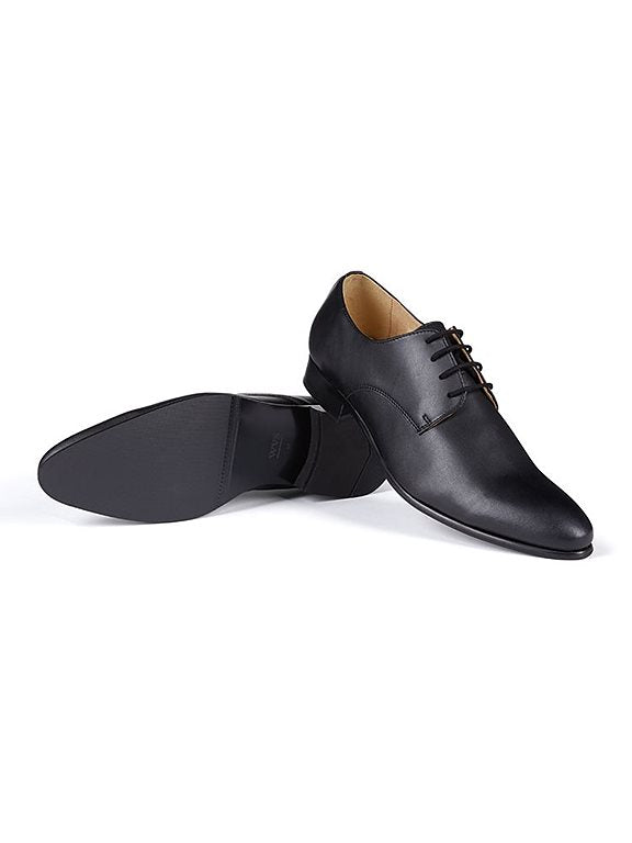  Lace-Up Smart Shoes Slim Soles Black