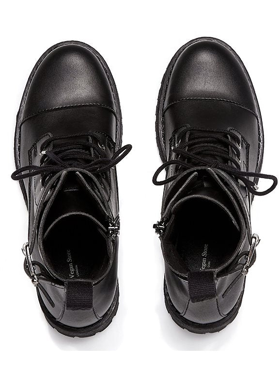  Buckled Work Boots Black