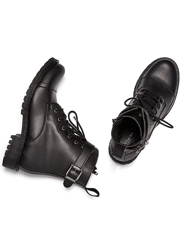  Buckled Work Boots Black