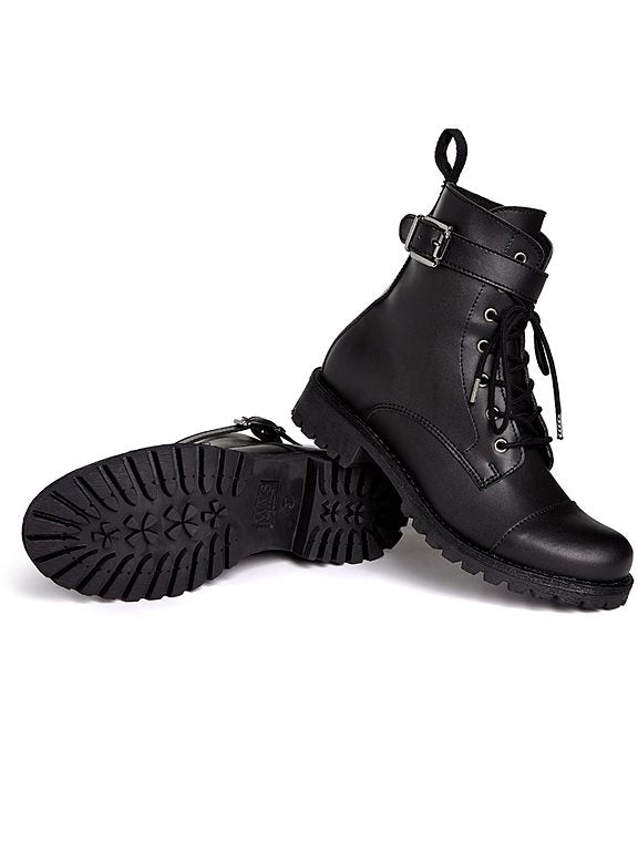  Buckled Work Boots Black