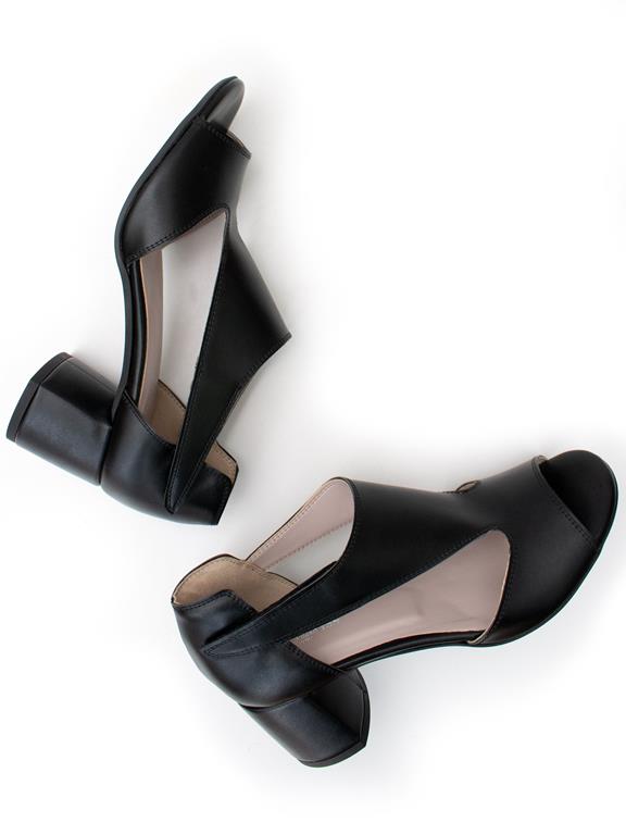  Sandals Peep Toe Black