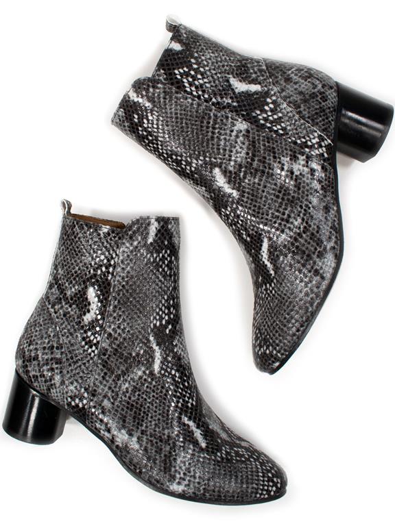  Ankle Boots Snake Black