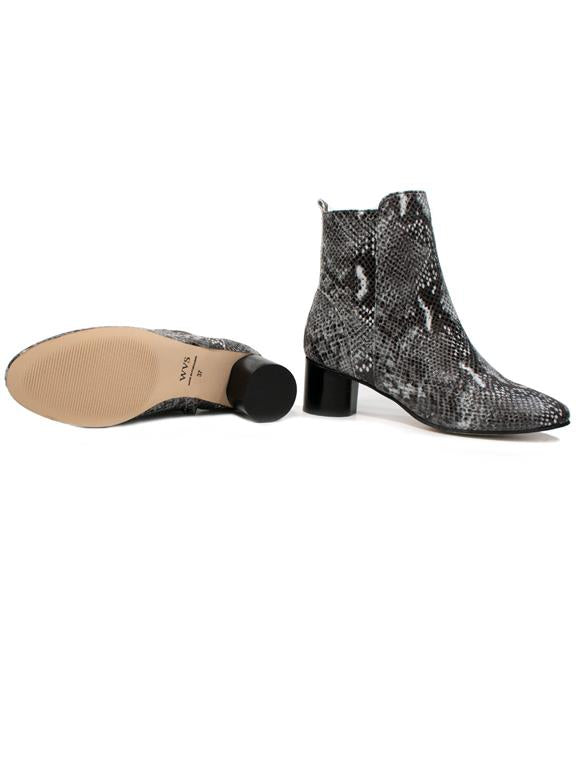  Ankle Boots Snake Black