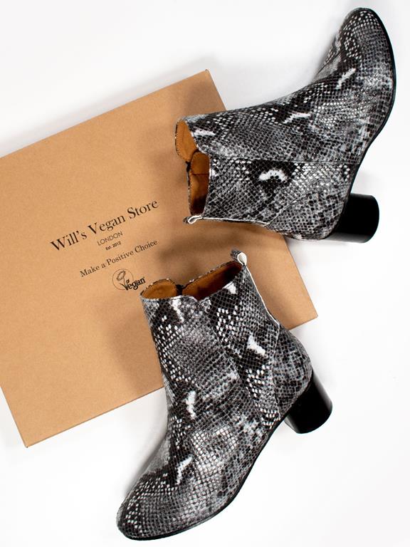  Ankle Boots Snake Black