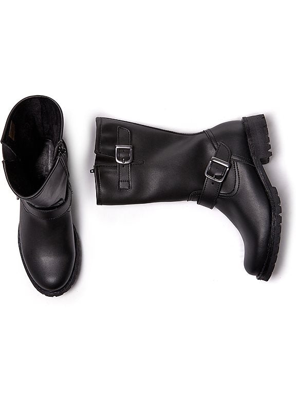  Motor Boots Mid-Length Black