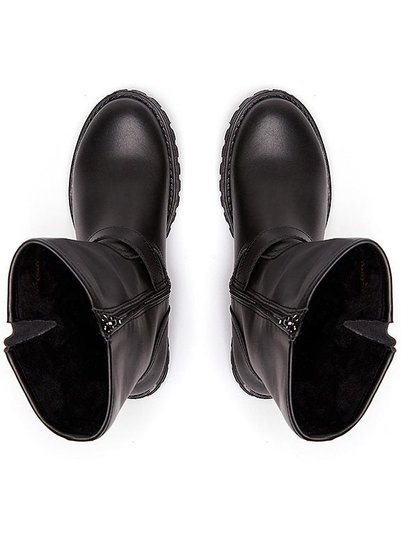  Motor Boots Mid-Length Black
