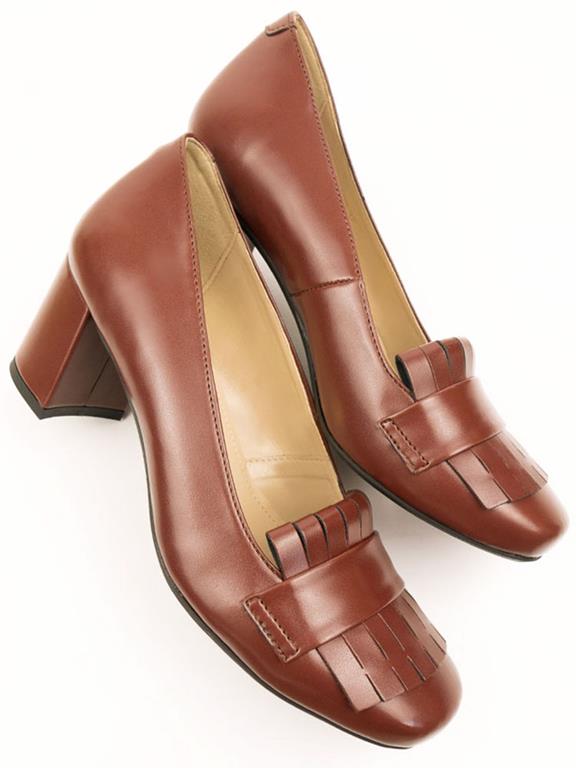  Block Heels Kilted Brown