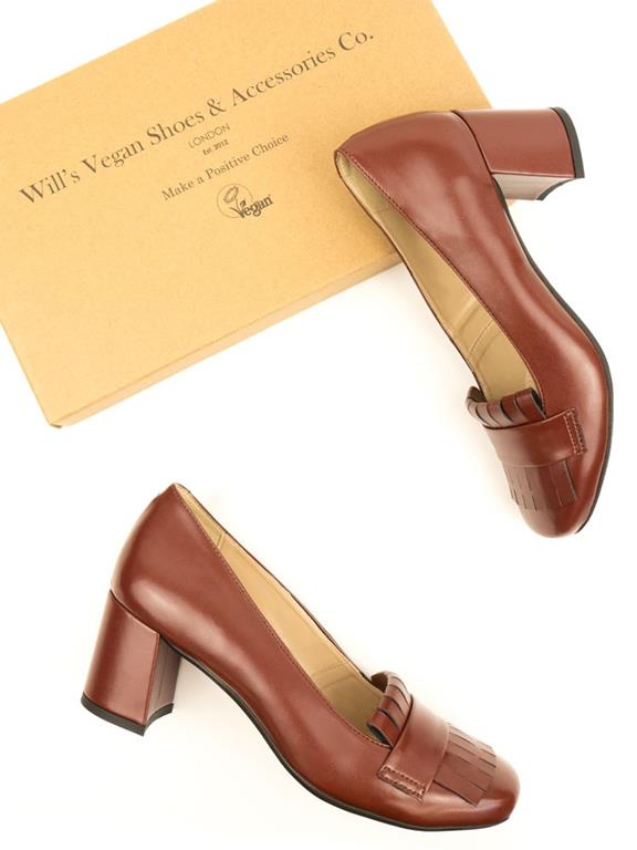  Block Heels Kilted Brown