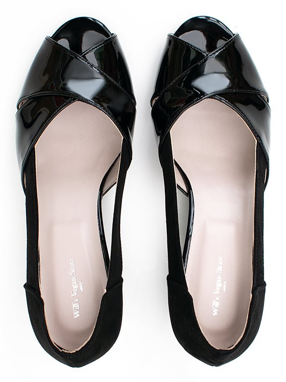  Wedges Peep Toe Black