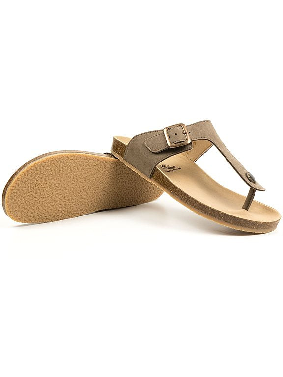  Slippers Toe Peg Beige