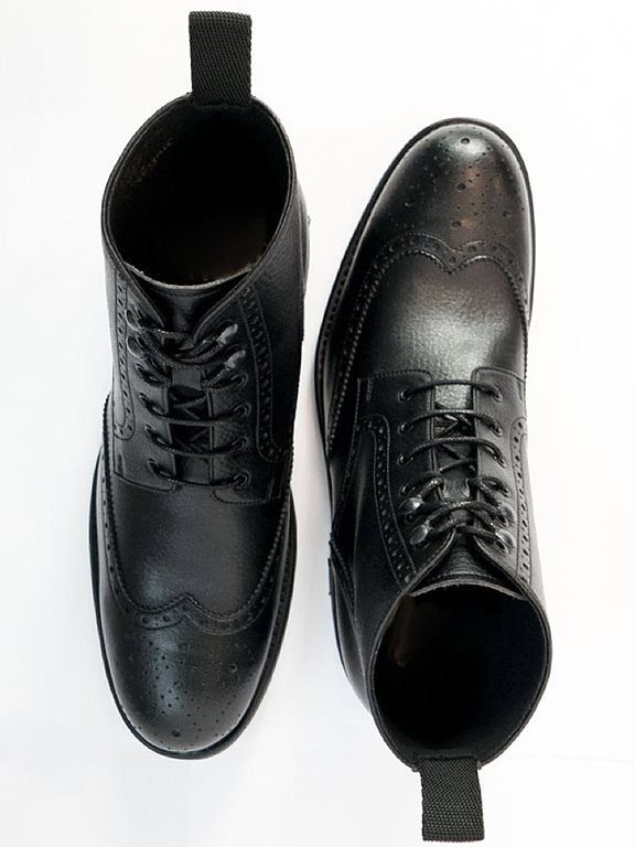  Brogue Boots Goodyear Welt Black