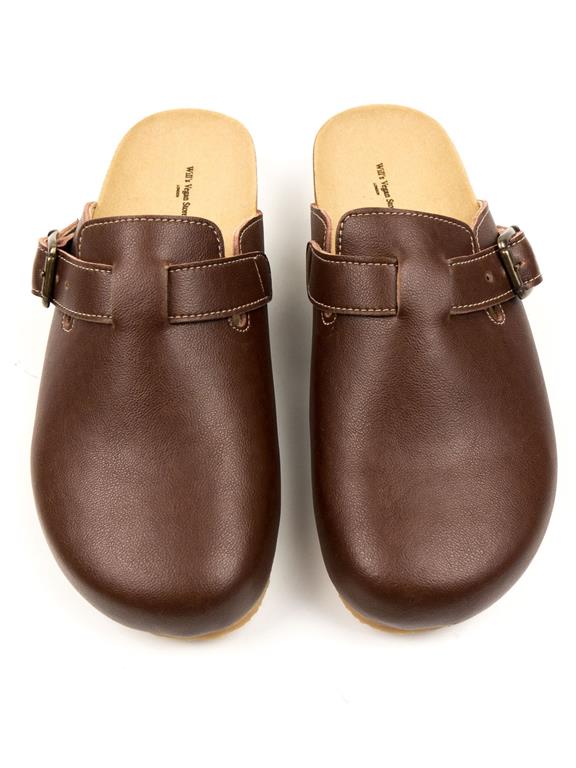  Clog Sandals Footbed Dark Brown