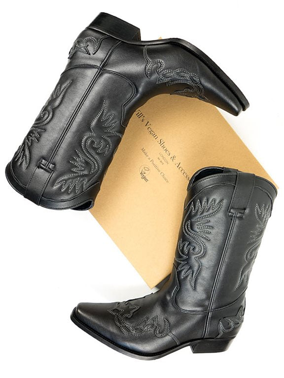  Western Boots Black