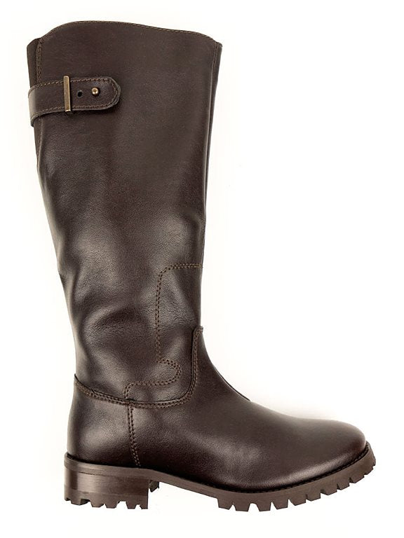  Boots Knee Length Deep Tread Dark Brown