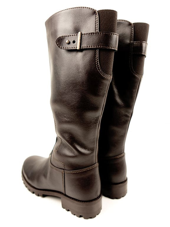  Boots Knee Length Deep Tread Dark Brown