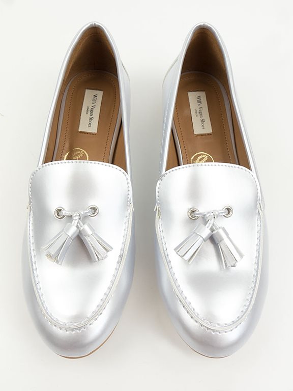  Loafers Tassle Silver