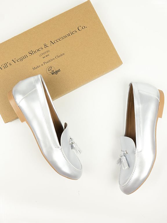  Loafers Tassle Silver