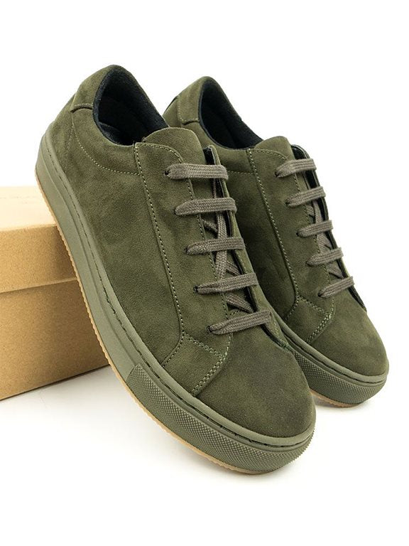  Sneakers Vegan Suede Dark Green