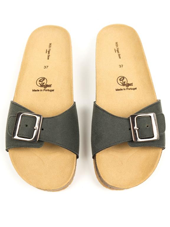 Slippers Single Strap Green