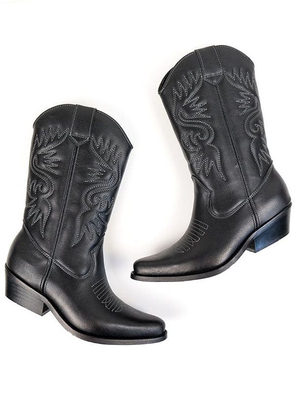  Western Boots Black