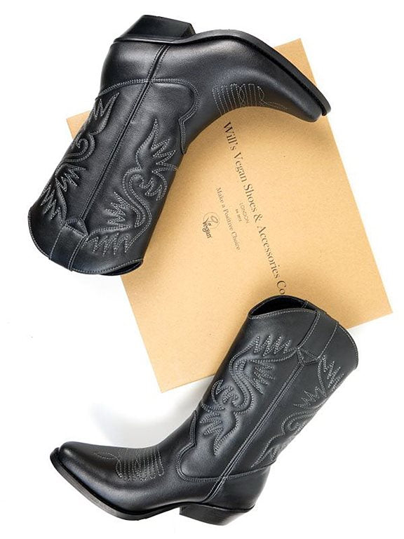  Western Boots Black