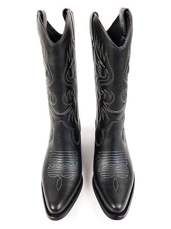  Western Boots Black