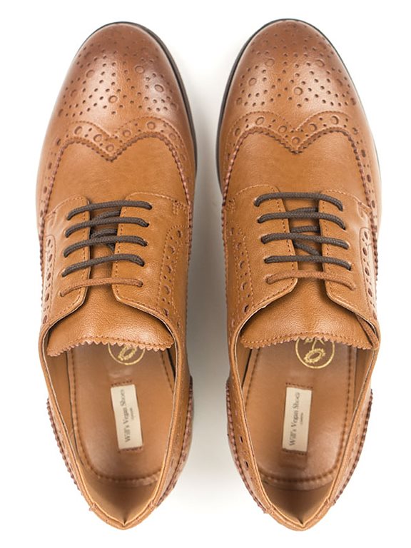  Brogue Oxfords City Wingtip Light Brown