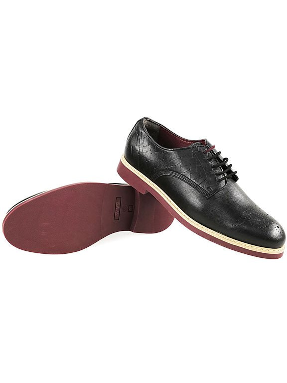  Brogues Signature Black & Cherry Red